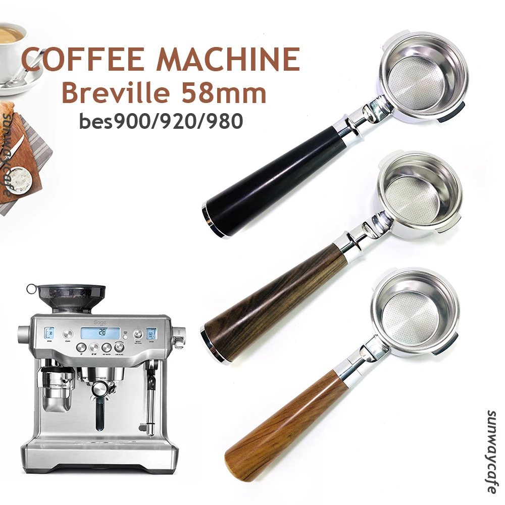 

Breville 58mm BES900/920/980 Filter Coffee Bottomless Portafilter Stainless Steel Replacement Filter Basket Cafe Coffee tools