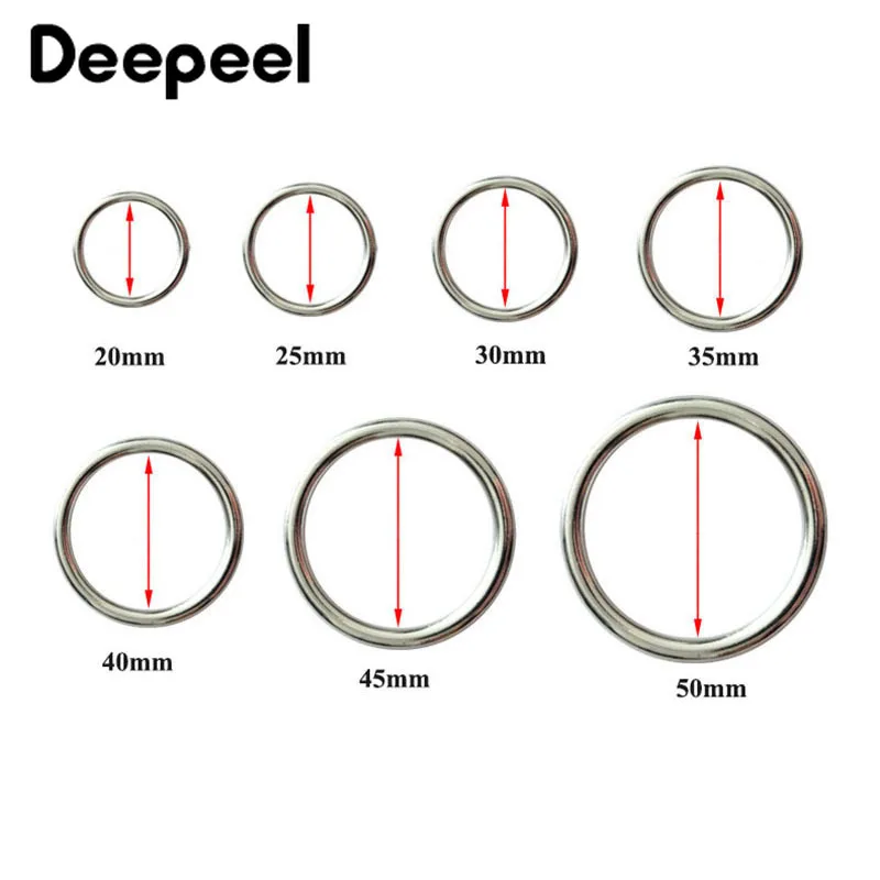 Уплотнительное кольцо Deepeel 5 шт. металлическое круглое 20-50 мм для одежды сумок