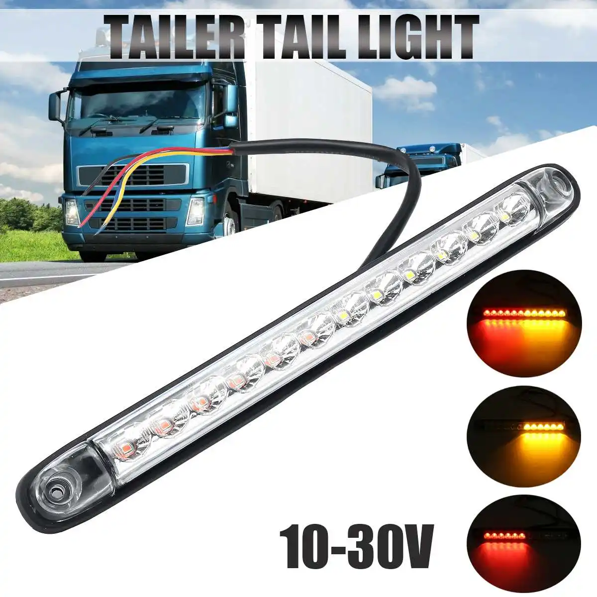 

10-30V LED Truck Trailer Taillight for Bus Car Caravan Lorry Reverse Stop Brake Turn Signal Lights Drving Lamp Rear Tail Light