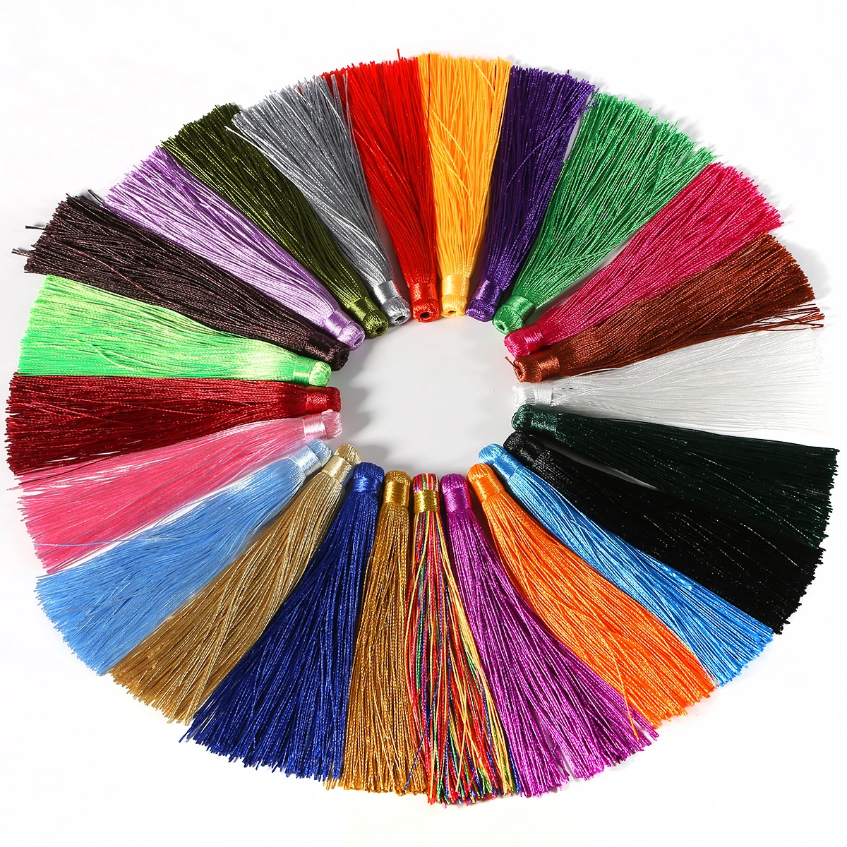 2 шт. 12 см Смешанные хлопковые шелковые кисточки серьги Очаровательные Подвески