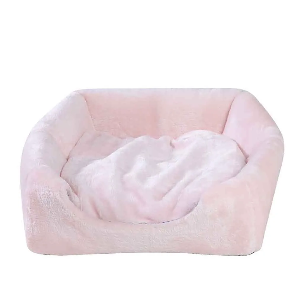 Домик-палатка для питомцев собак и кошек зимняя теплая кровать мягкий складной