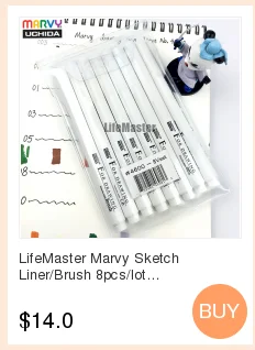 LifeMaster Marvy эскиз лайнер/щетка 0,03 мм/0,05 мм/0,1 мм/0,3/0,5/0,8/1,0 мм черный водостойкий воина гундама чертежная ручка 4600