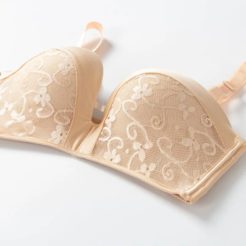

Lace Bra Women Lingerie Set Fashion Anti-slip No Steel Ring Gathered Sexy Bra Strapless Invisible Tube Seamless Bra Top