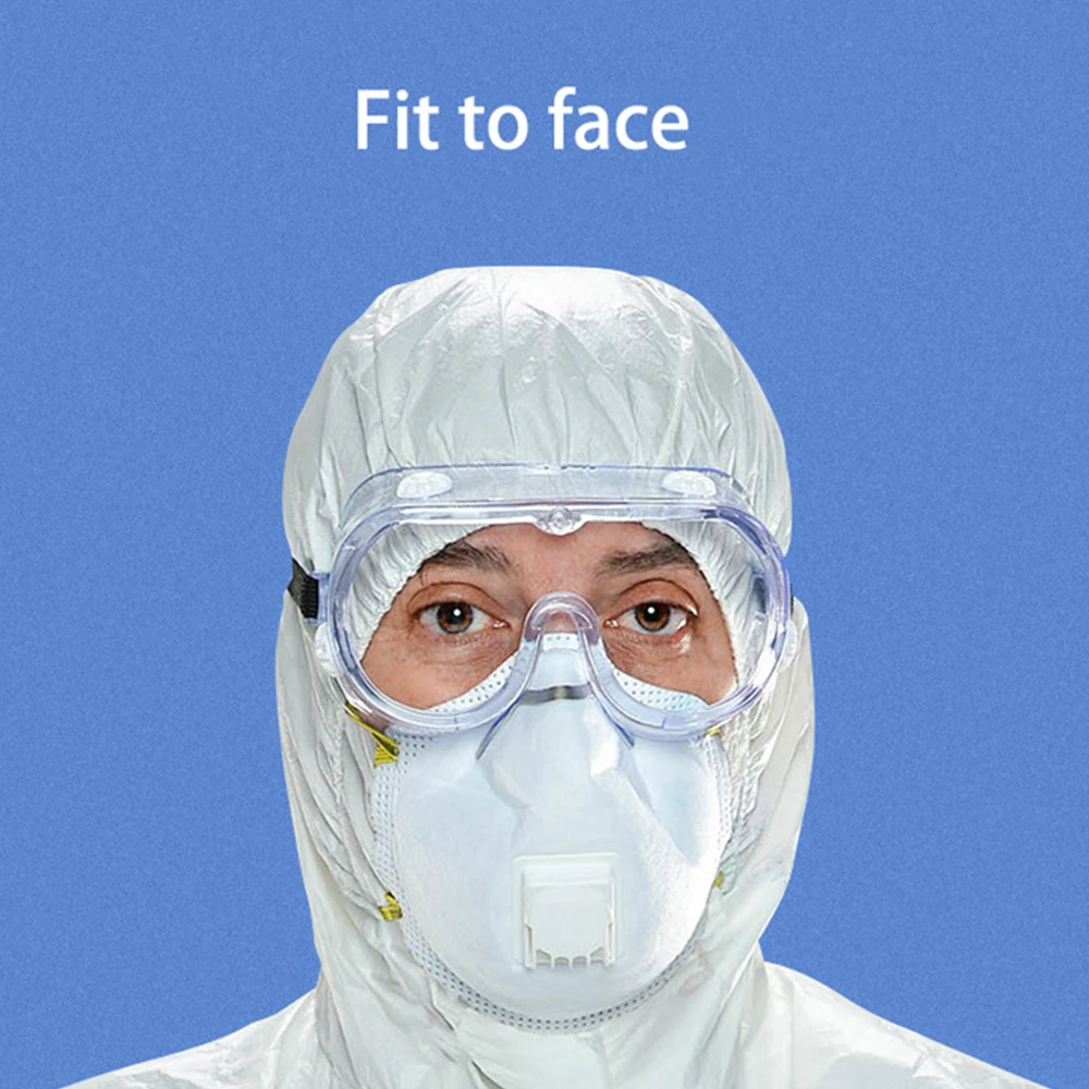 

PC Transparent Glasses Safety Goggles Anti Fog Dust Splash-proof Glasses Work Eye Protection Goggles Glasses Prevent Infection