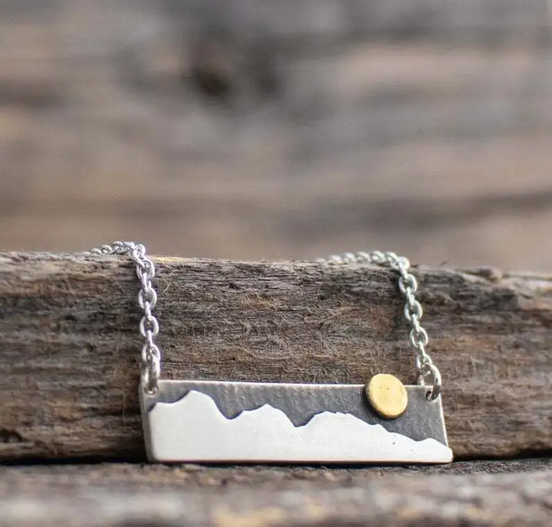 Трендовое популярное ожерелье с подвеской Sunrise женское модное ювелирное изделие