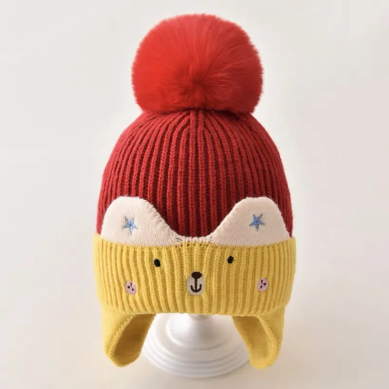 Детская шапка осень-зима детская шарф костюм из двух предметов для мальчиков и