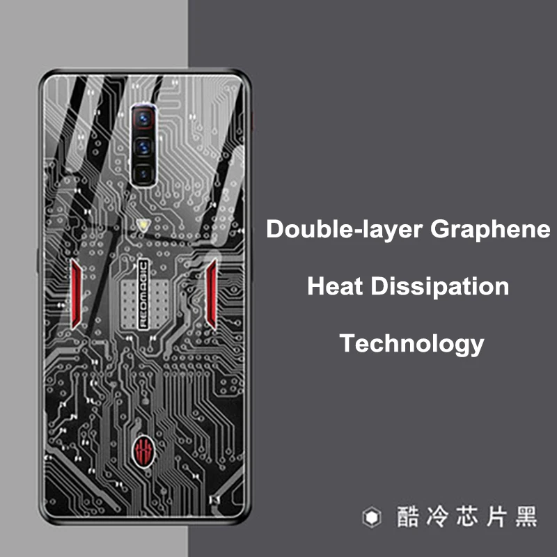 Для ZTE Nubia Red Magic 6 Чехол с двойным слоем графеновой батареи крышка рассеиванием
