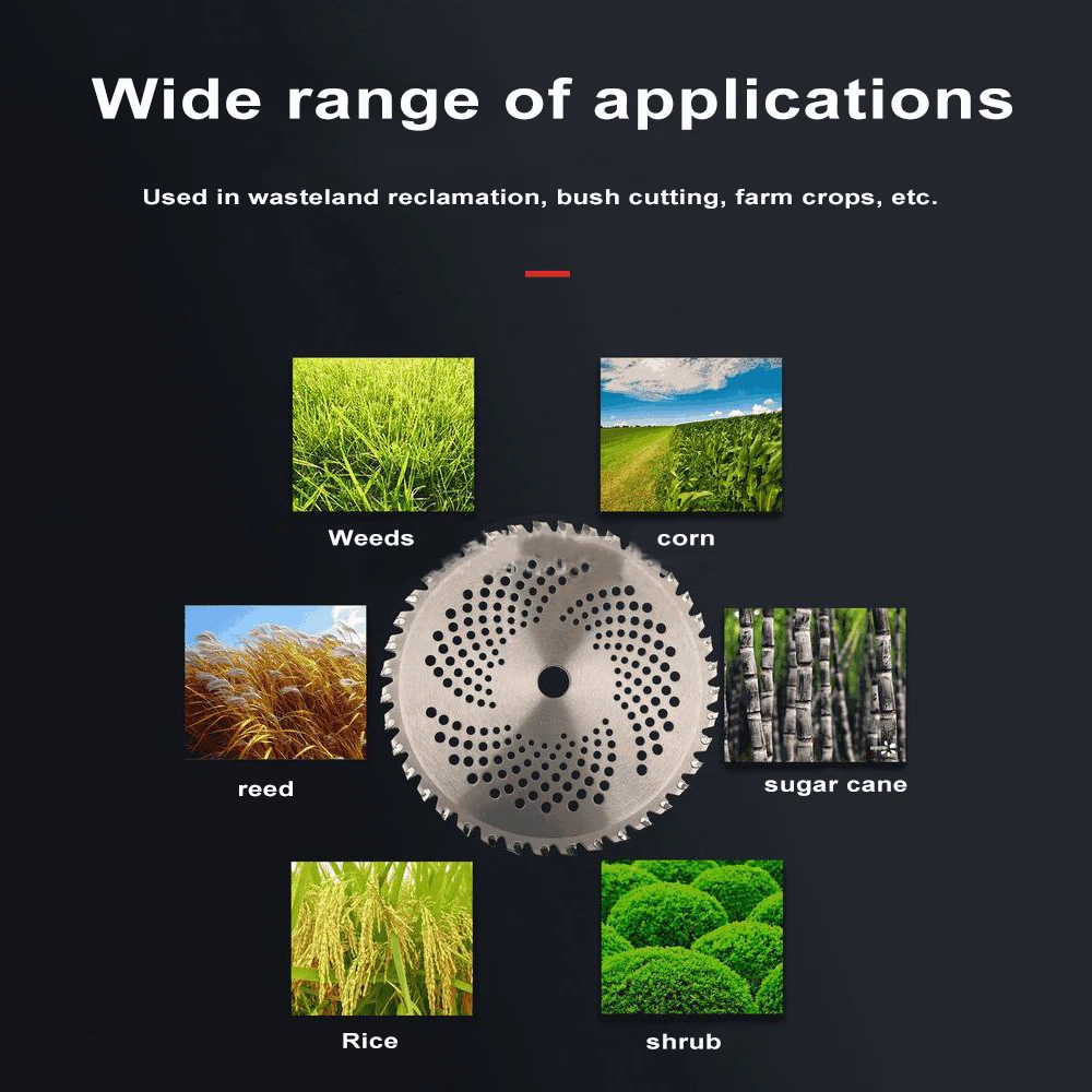 

9 Inch 36 Tooth Alloy Grass Trimmer Head Mowing Lawnmower Parts Disc Blade Grass Weed Brushcutter Trimmer Head Garden Supplies