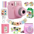 Розовая камера Fujifilm Instax Mini 9 мгновенная пленка + 20 листов мини 8 белых пленок фото + чехол + альбом + фильтры + рамки
