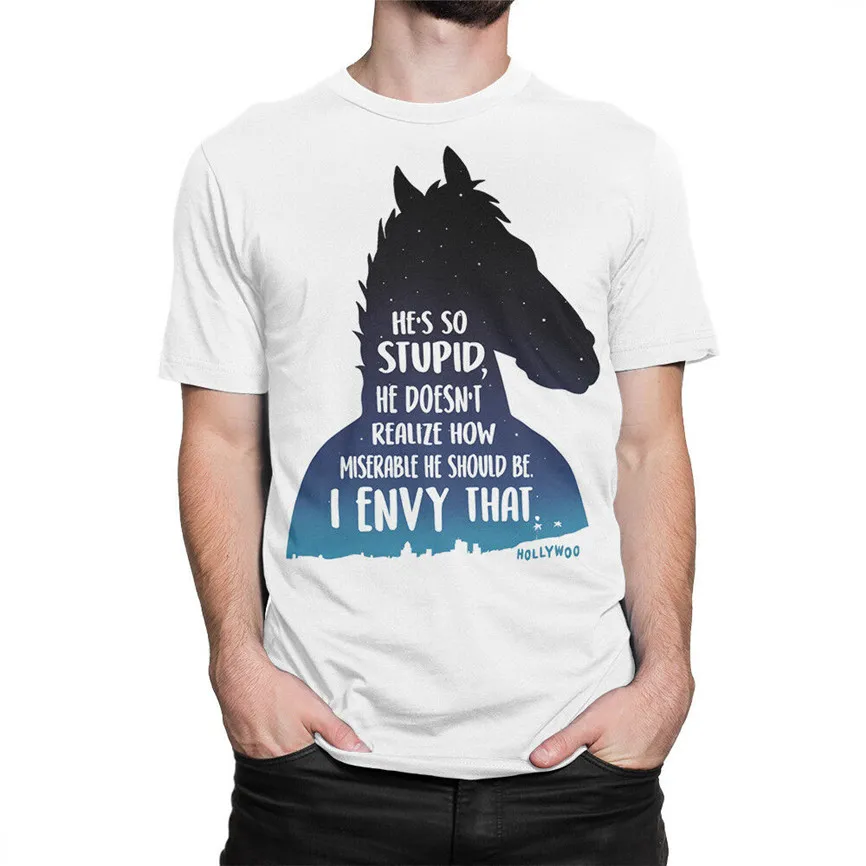 Забавная футболка Bojack Horseman крутая мужская женская смешного дизайна всех
