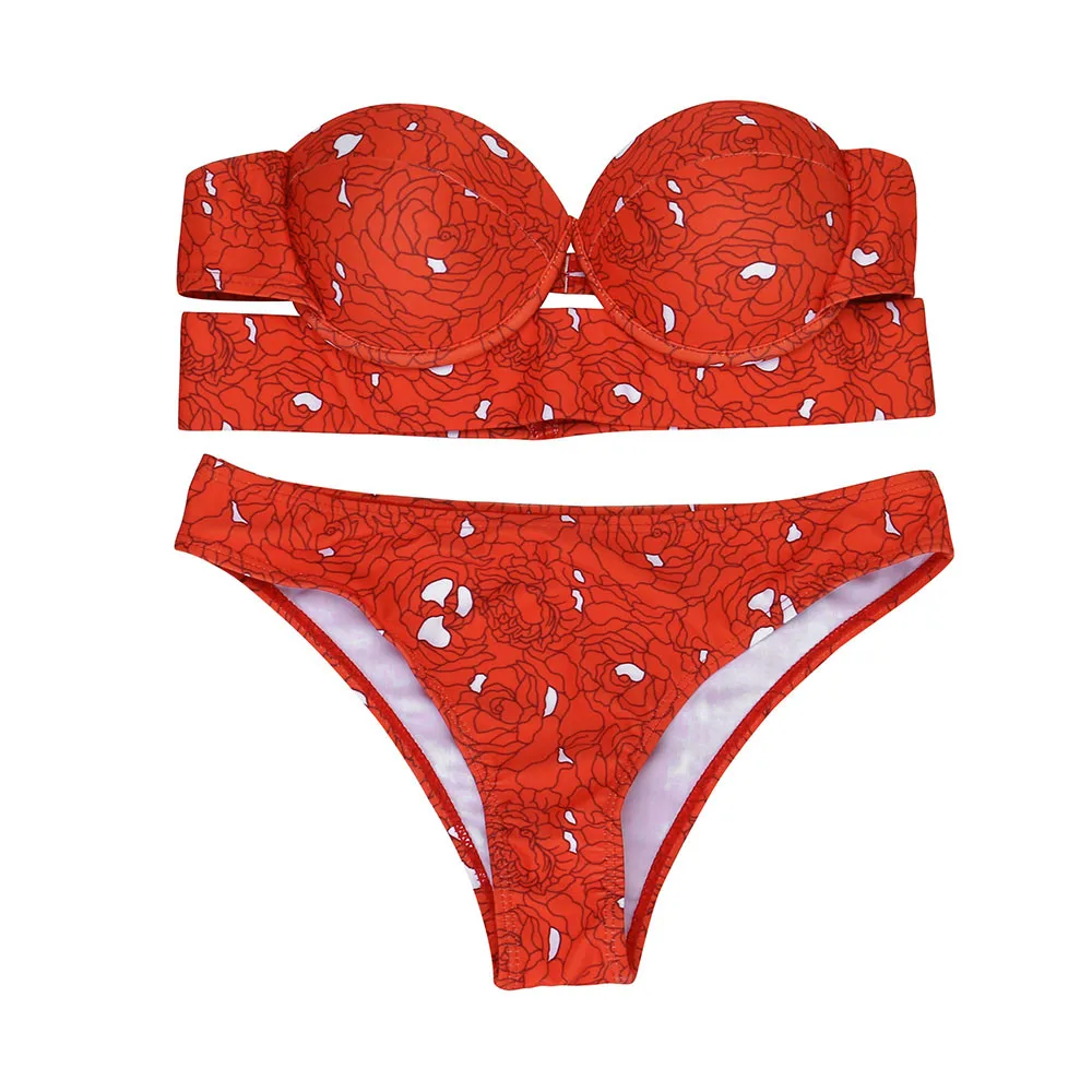 Сексуальный леопардовый купальник бикини пуш ап сексуальный женский комплект 2020