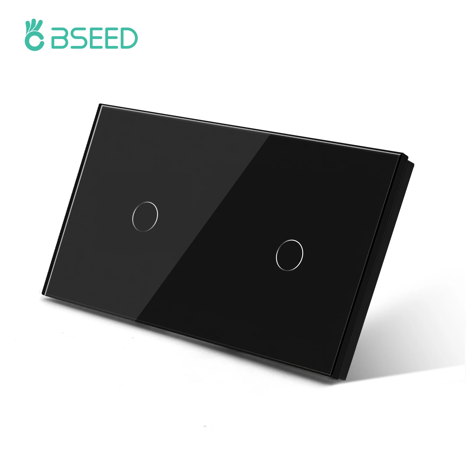 

Bseed 2Gang 1Way настенный сенсорный переключатель двойной 1Gang светильник переключатель Белый черного и золотого цвета с украшением в виде кристаллов класса Панель Водонепроницаемый переключатель Подсветка светильник