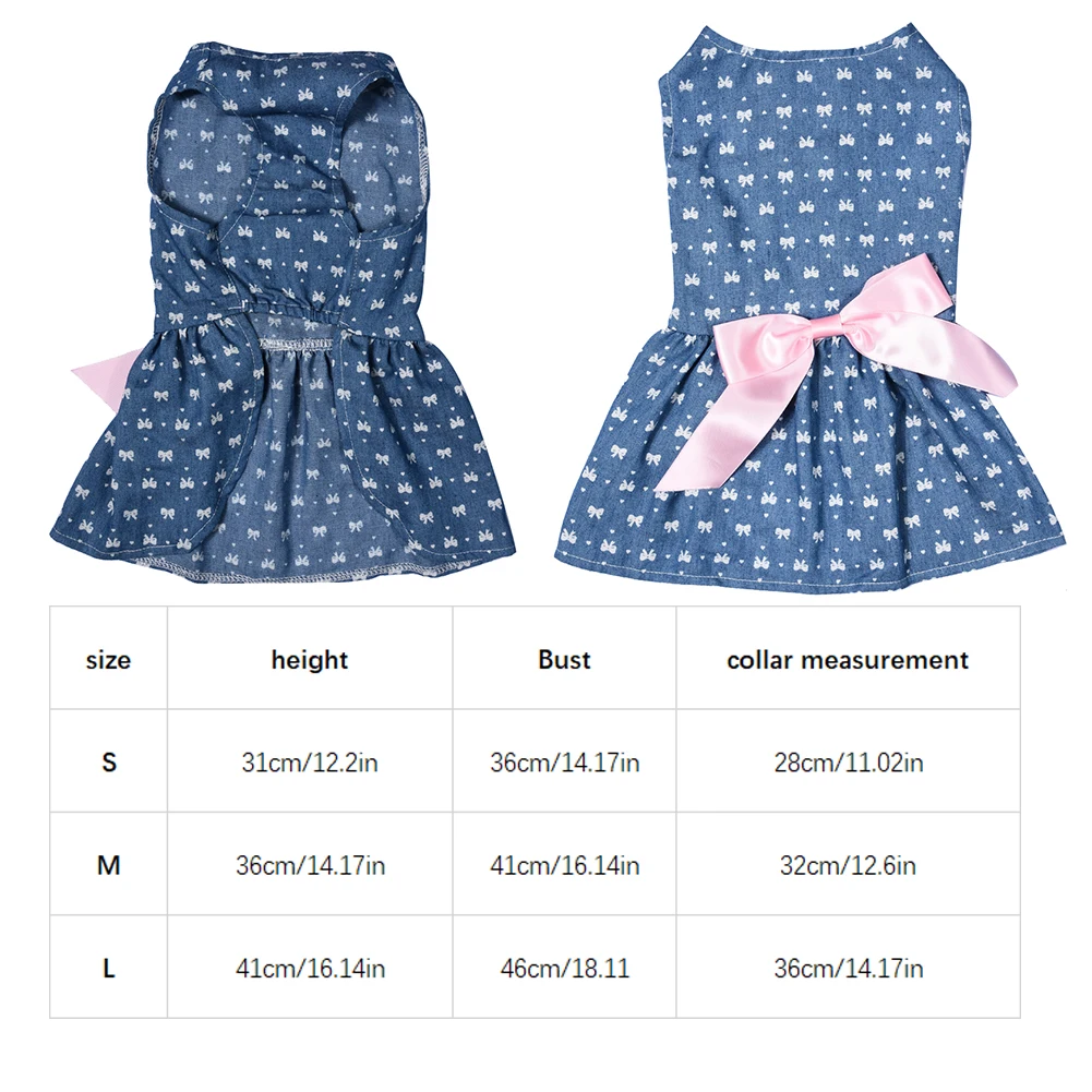 

Summer Pet Dog Dress Breathable Small Puppy Princess Dress Cute Cat Bow Skirt Clothes Wedding Dress Skirt Puppy Clothing Spring