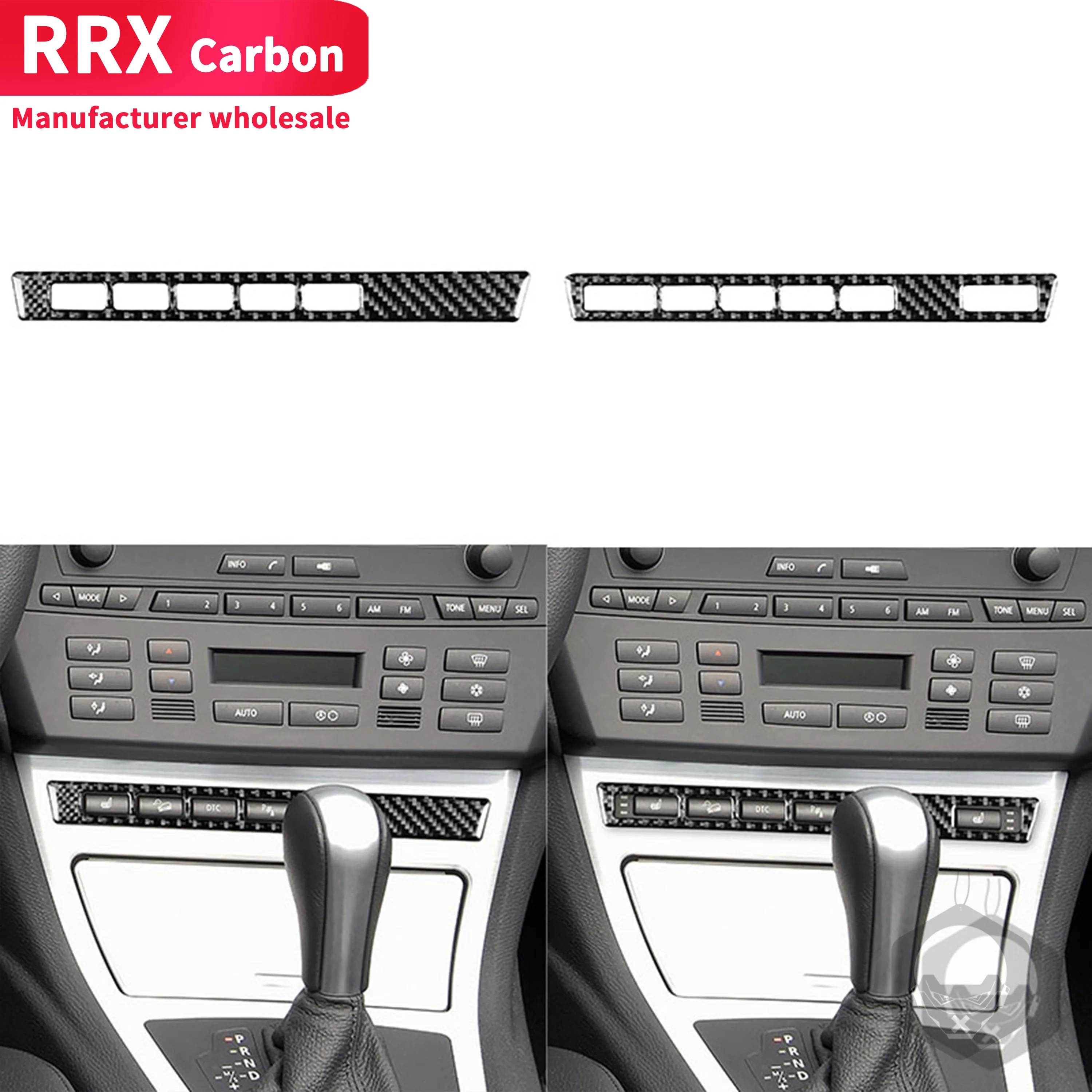 

Real Carbon Fiber Sticker For BMW X3 E83 2004-2010 Seat Heating DTC PDC Button Frame Trim Car Interior Decoration Accessories