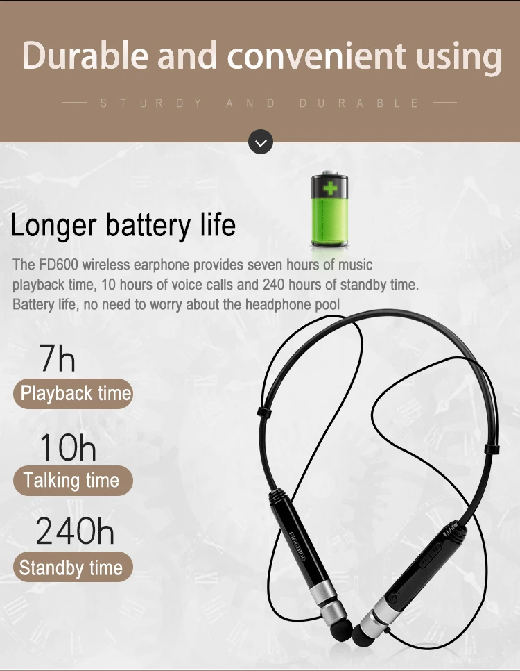 Fineblue FD600i беспроводной NFC auriculares Bluetooth стерео гарнитура наушники анти потеря вибрации голосовые подсказки спортивные наушники