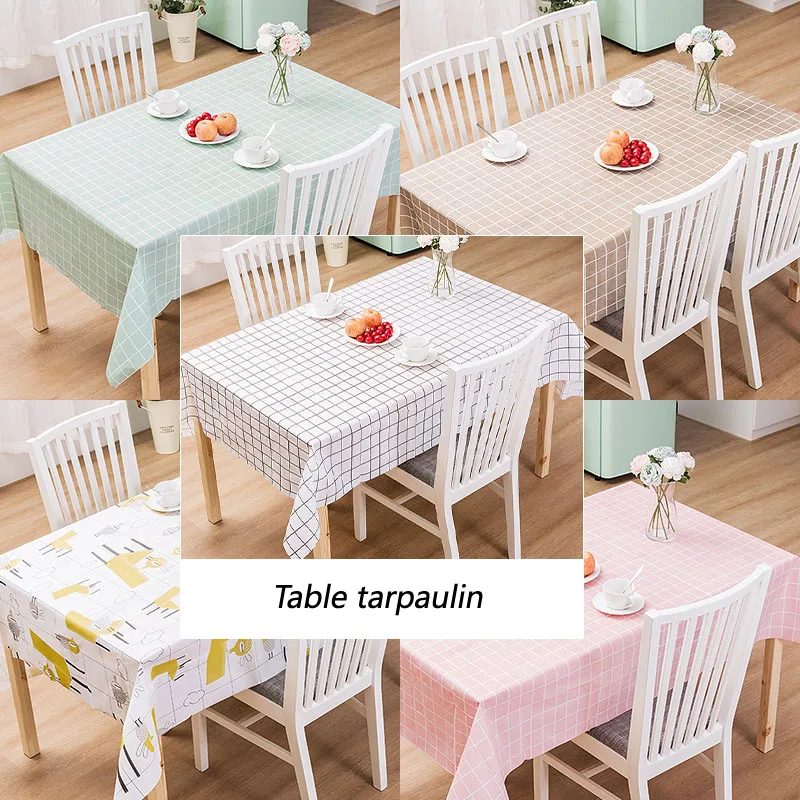 Противоскользящая скатерть водостойкая маслостойкая без стирки ПВХ коврик для