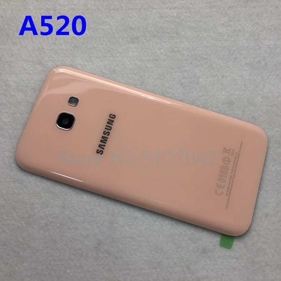 A520 Pink SAMSUNG Back Battery Cover A320 A520 A720 For Samsung Galaxy A5 A3 A7 SM-A520F SM-A320F SM-A720F Back Rear Glass Case - Цвет: A520 Pink