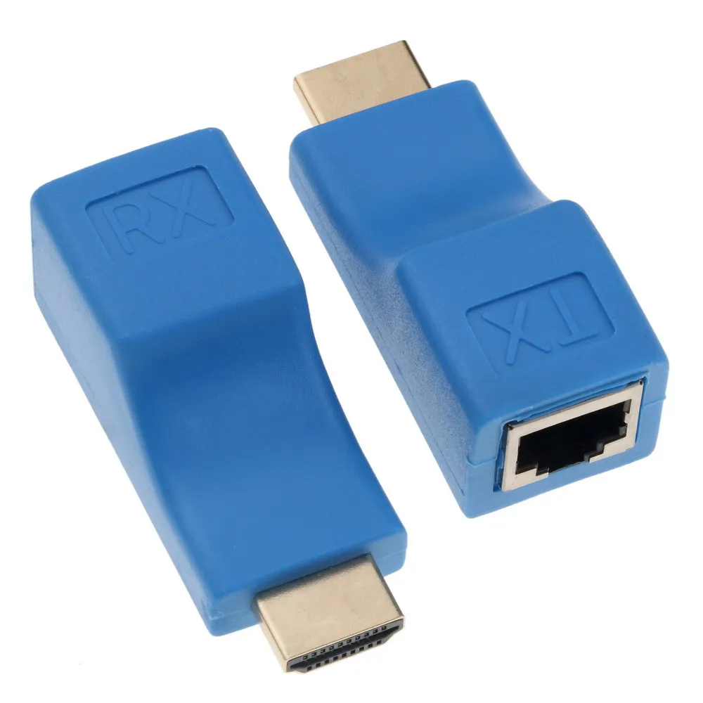 KEBIDU 1080P HDMI удлинитель через Cat 5E/6 сеть к Rj45 Lan Ethernet адаптер 4K RJ45 Порты LAN сеть HDMI удлинитель - Цвет: 1 pair