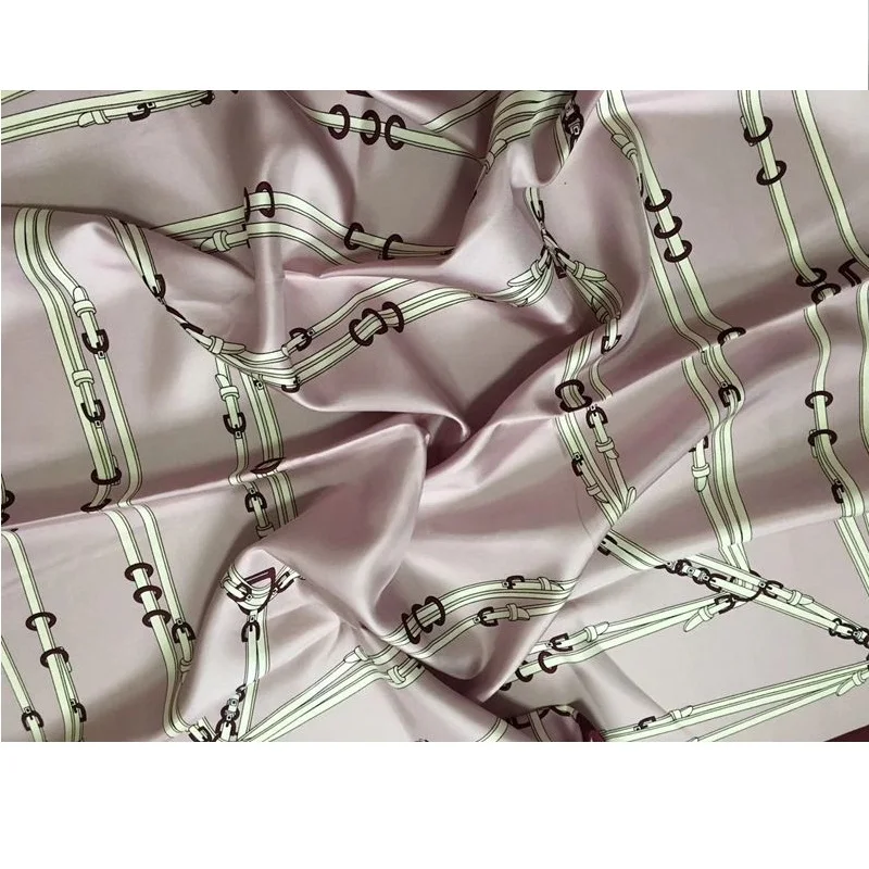 

Модные шарфы с ремнями и принтом из 100% шелка, хиджаб, платок 88x88 см