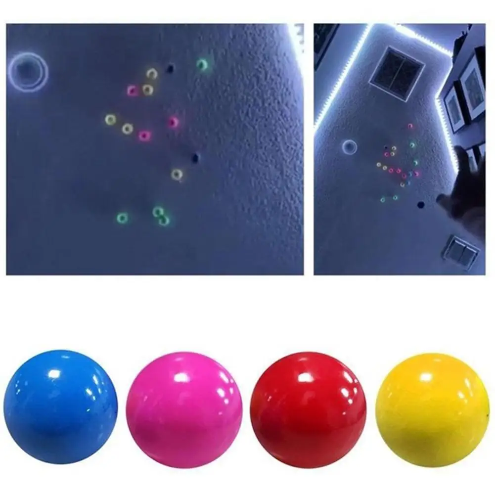 

Mini Fluorescent Solid Color Wall Suction Sticky Ball Pressure Reduction Toy