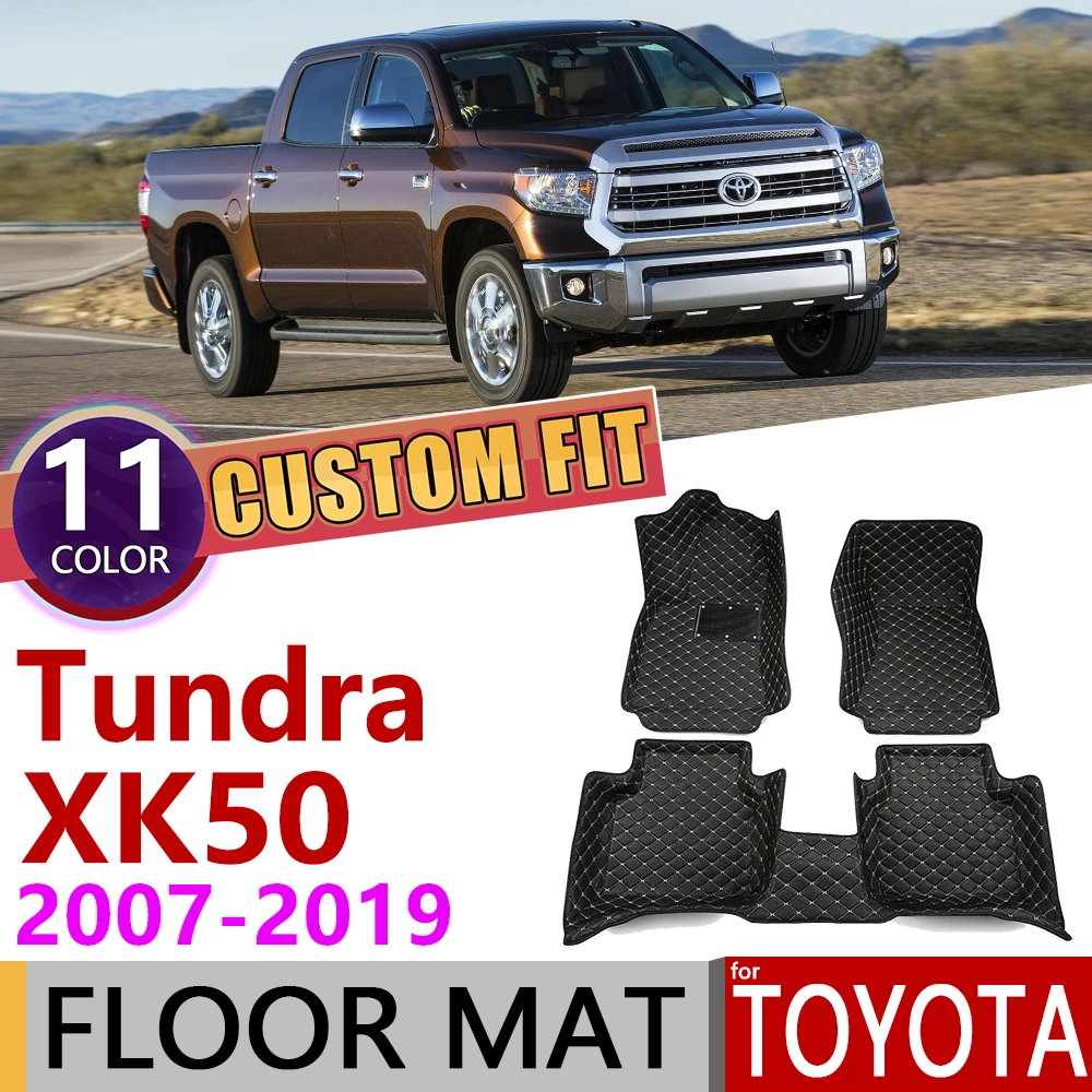 Кожаные автомобильные коврики на заказ для Toyota Tundra XK50 XK 50 2007 ~ 2019 5 мест коврик ног