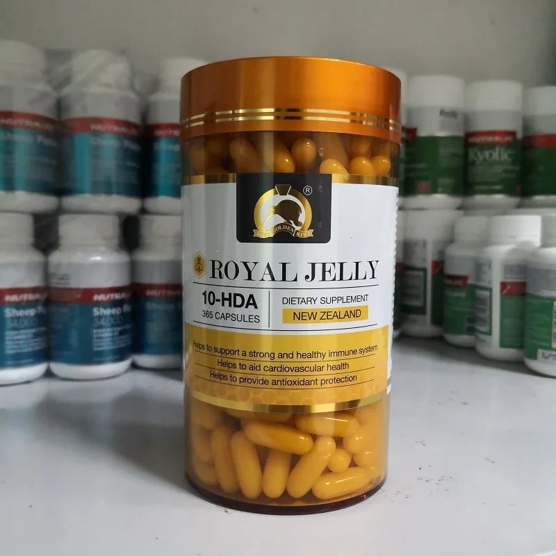NewZealand Gold Kiwi Royal Jelly Honey Vip Capsules Dietary Supplement Health Wellness products Proteins Lipids Hormones 10 HDA |