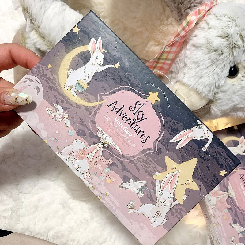 Палетка теней для век глиттер 18 цветов матовые шиммеры перламутровые нюдовые