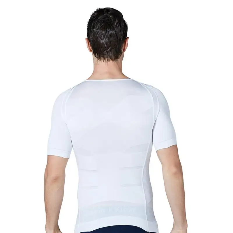 2020 Men Body Toning T-Shirt Slimming Shaper Corrective Posture Belly Control Compression Man Modeling Underwear Corset | Спорт и