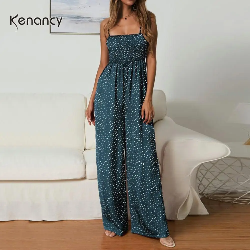 Летние женские комбинезоны Kenancy в горошек 4 цвета сексуальные эластичные без