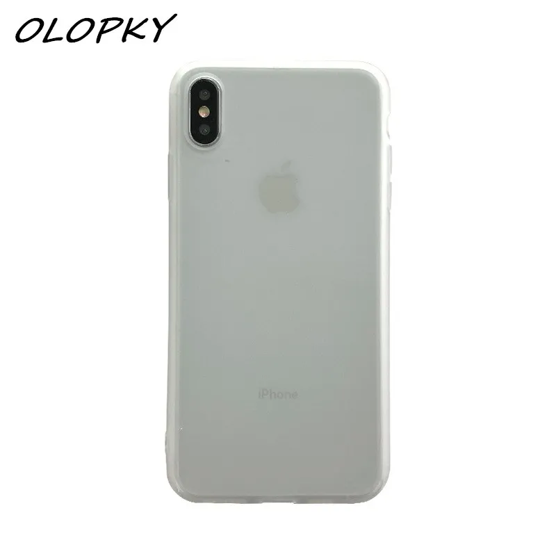 Сплошной цвет простой прозрачный корпус ультра тонкий матовый чехол для iPhone Max XR X