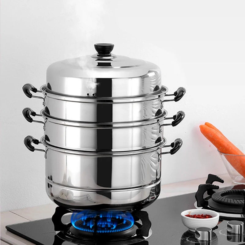 Отпариватель Нержавеющая сталь Пароварка мульти Слои утолщенной пароход суп