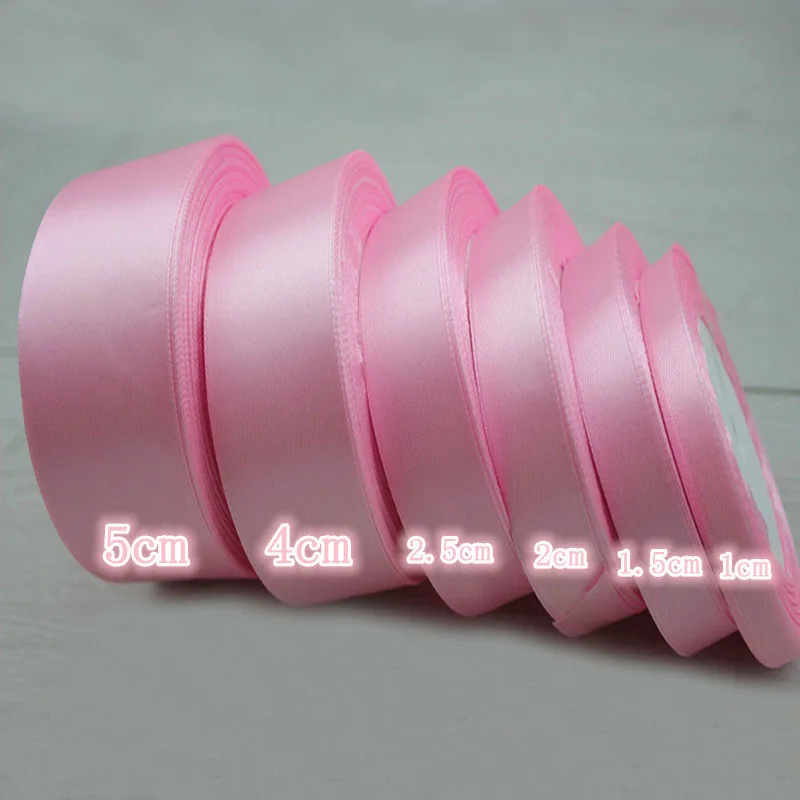 6-10-15-20-25-40-50mm Satin Ribbon White Black Pink Wine Red Blue Purple Green Orange Yellow Brown Gray DIY Crafts Fabric | Дом и сад
