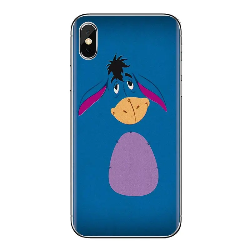 For iPhone XS Max XR X 4 4S 5 5S 5C SE 6 6S 7 8 Plus Samsung Galaxy J1 J3 J5 J7 A3 A5 Soft Transparent Shell Covers art Eeyore |