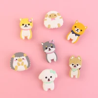 7pcs cute charms cartoon lovely dog shoe accessories shoe charms decoration fit croc wristbands kids gift