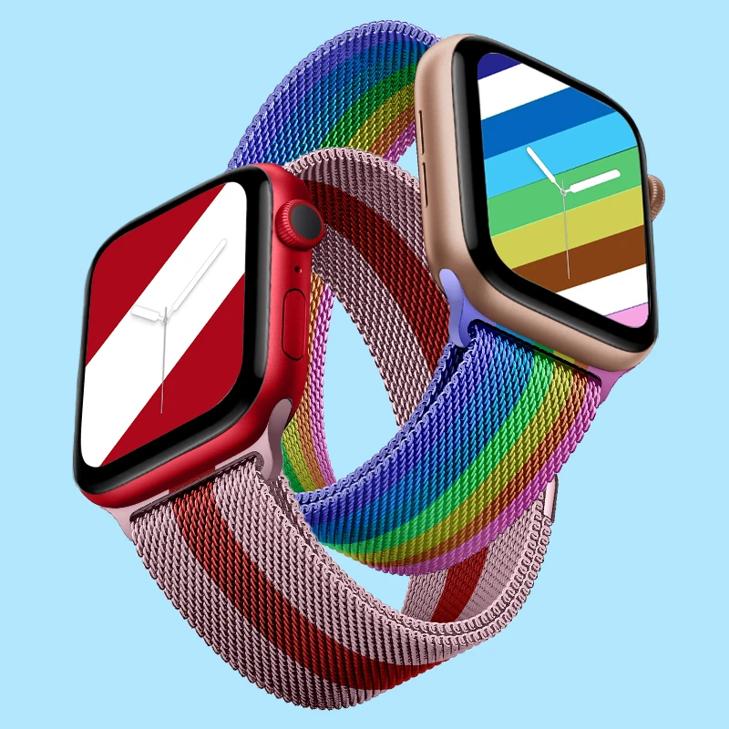 

Strap For Apple watch band 44mm 40mm 38mm 42mm metal Magnetic Loop correa Accessories bracelet iWatch serie 4 3 SE 6 7 45mm 41mm