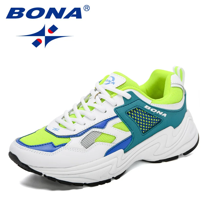 

BONA 2021 New Designers Trendy Sneakers Men Breathable Casual Walking Sports Running Shoes Man Ourdoor Travel Fitness Footwear