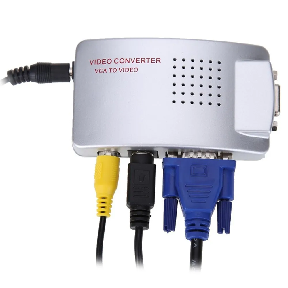 Переходник VGA CVBS/RCA/Video/S Video с гнездовым разъемом для ПК ноутбука ТВ AV|Компьютерные