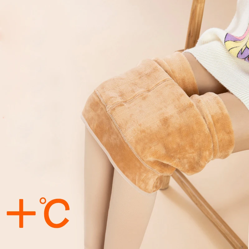 

Женские плотные бархатные леггинсы, зимние теплые нейлоновые эластичные леггинсы с высокой талией, с открытыми ногами, 2022