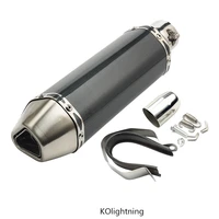 365mm universal motorcycle silencer silp on 38 51mm exhaust muffler tip pipe with removable db killer