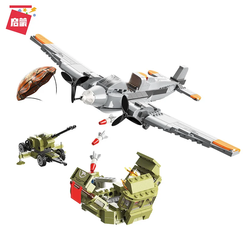 

Army Tank Building Blocks Toys figures Vehicle Aircraft Boy Educational Military Bricks Gift For Children