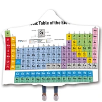 childrens periodic table digital printing hooded blanket cloak childrens blanket scarf gift chemical teaching tool new arrival