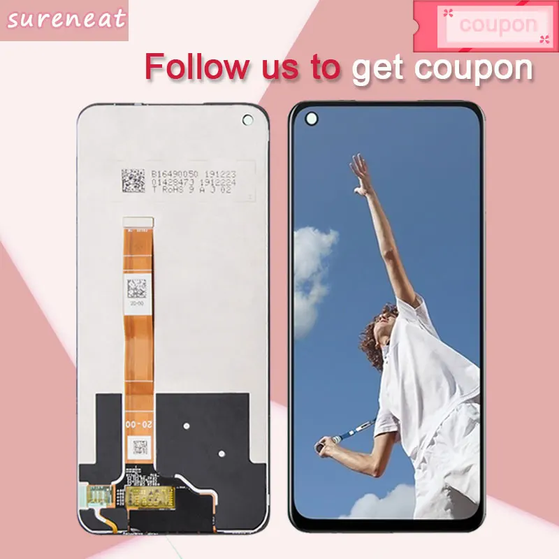 

Черный 6,5 ''для Oppo Realme 6 RMX2001 / Oppo A52 2020 CPH2069 ЖК-дисплей + фотодетали