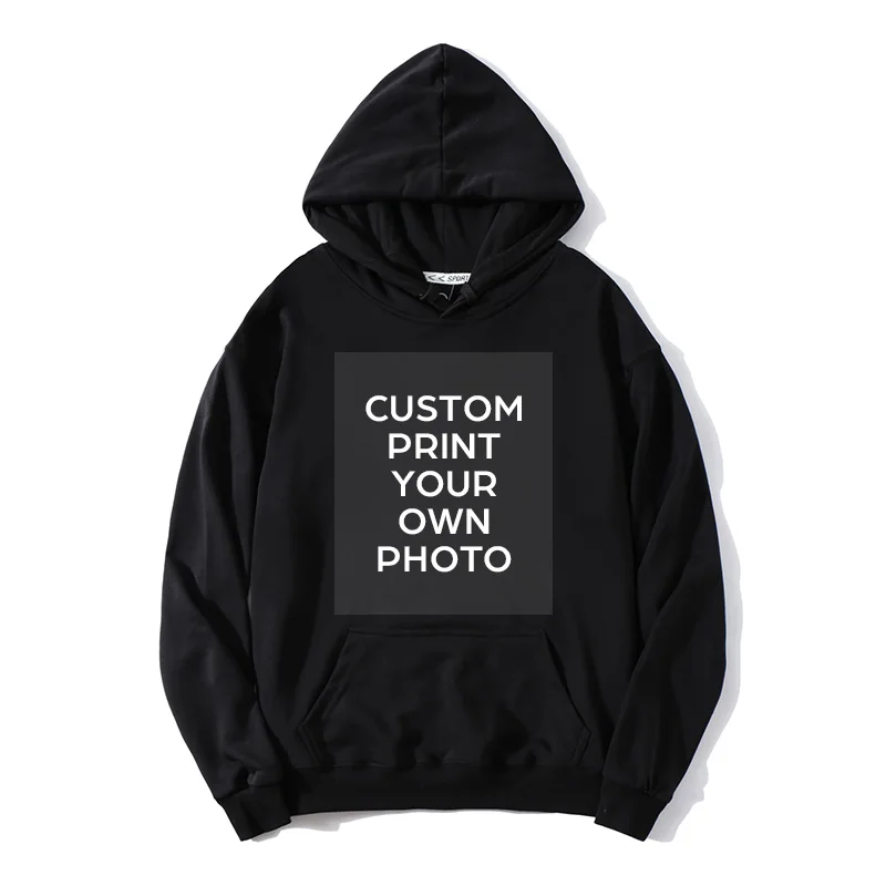 Custom Made Hoodies For Group Team Printied With Your Own Band Artwork Photo Men Women's Casual Street Wear Male Sweatshirt Tops | Мужская