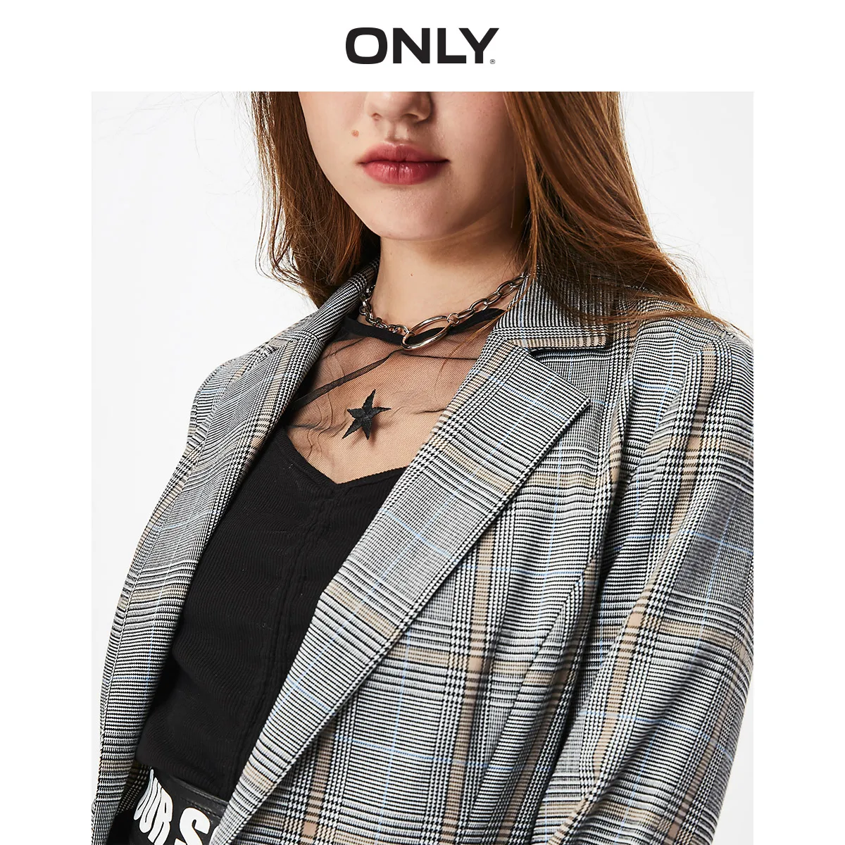 Только Летний Новый стильный приталенный Повседневный блейзер в клетку |