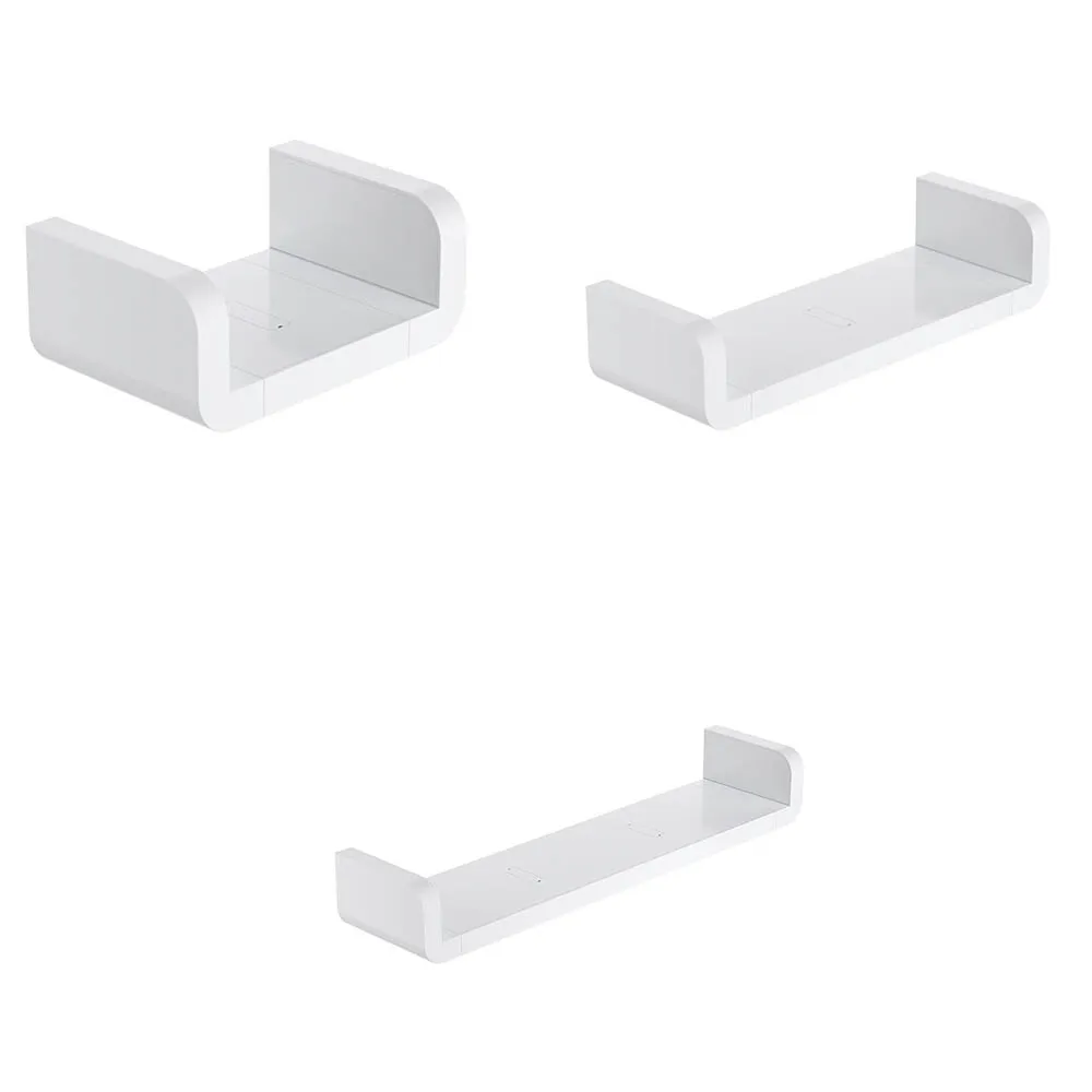 Настенная полка для ванной комнаты черного цвета аксессуары угловая душа