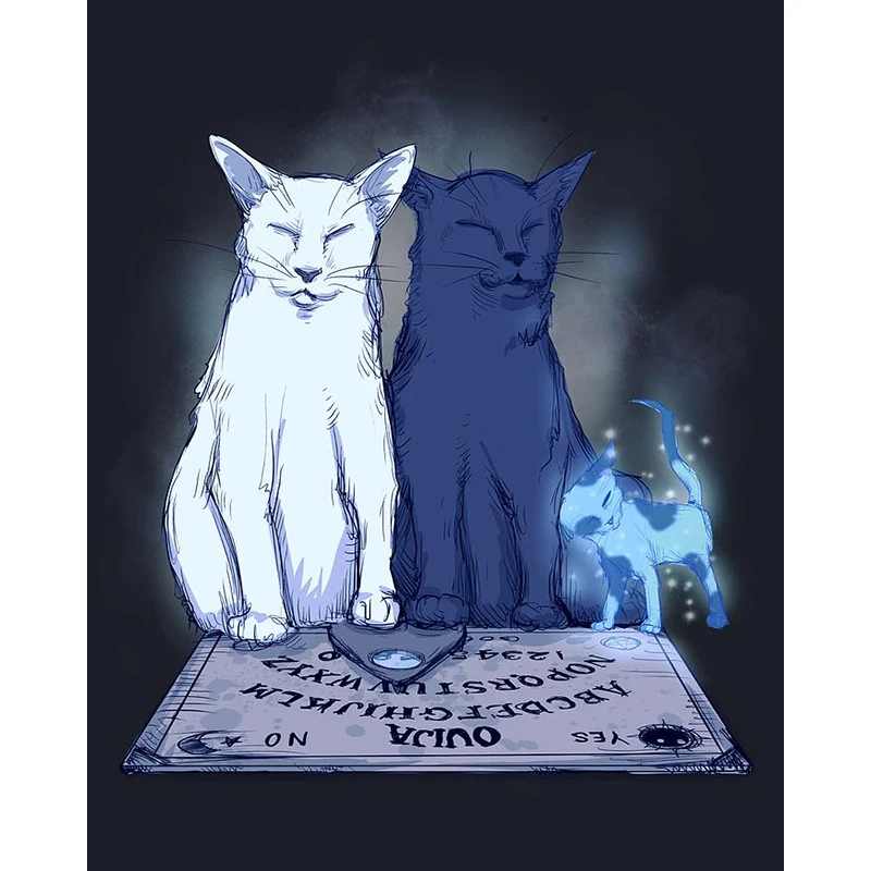 

DIY Painting By Numbers Ghost Kitten Kit Oil Picture By Numbers Animals Wall Art Painting on Canvas Home Decoration Gift