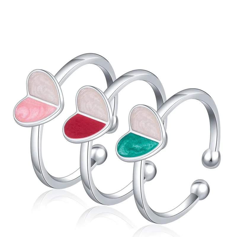 

Heart Shape Ring for Women 925 Silver Jewelry Open Finger Rings Fashion Hand Accessories Wedding Party Promise Gifts Wholesale