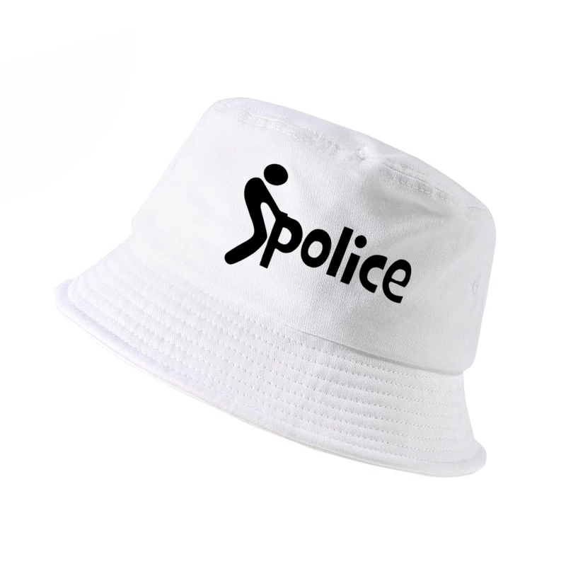 

Creative Police Funny bucket hat Flat Hip Hop fisherman hat fashion sport sun Hat Unisex panama cap gorro pescador
