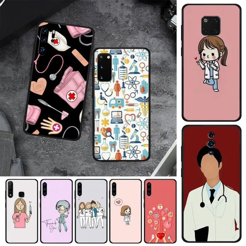 Стетоскоп с надписью на тему любви и медицины для телефона OPPO Vivo Y91C Y11 17 19 53 81 31 91 A9