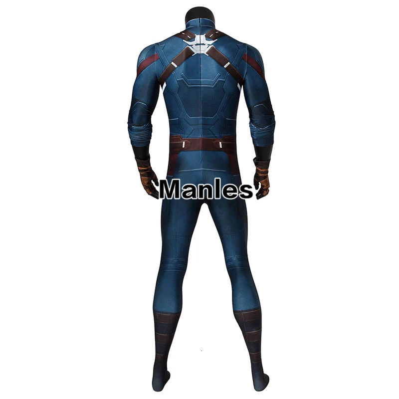 Костюм Капитана Америки, косплей, Steve Rogers, для взрослых, Мстители, 3 бесконечные войны, на Хэллоуин, карнавал, комбинезон, перчатки, 3D принт, спандекс